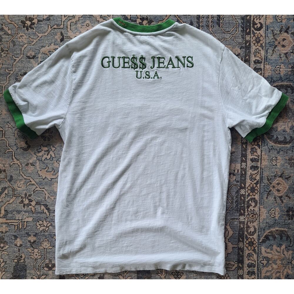 Guess x A$AP Rocky Originals Ringer Collab Embroidered ASAP Tee Size L Large - Picture 4 of 5